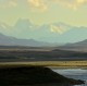 Descripción: En las praderas de Kirguistan al fondo la Cordillera de Tian Shan