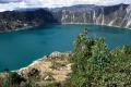 La Laguna de Quilotoa se encuentra en el cráter del volcán Quilotoa